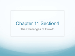 11-4 The Challenges of Growth