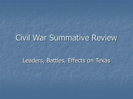 Civil War Summative Review