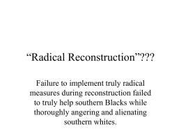 H105P: "Radical" Reconstruction???