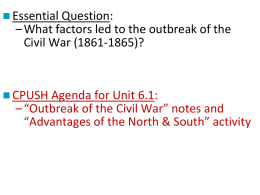 Outbreak of the Civil War
