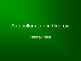 Antebellum Georgia