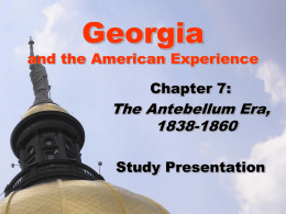 Notes - Antebellum - Henry County Schools