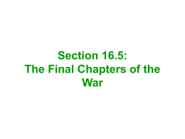 The Final Chapters of the War - LOUISVILLE