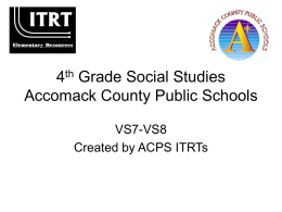 4th Grade Social Studies VS.7 a,b