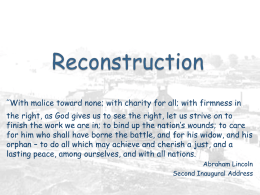 Reconstruction - Suffolk Public Schools Blog