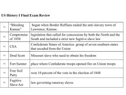 US History I Final Exam Review