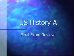 US History A