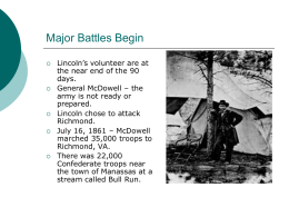 Major Battles Begin - CEC American History