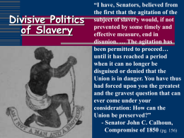 Senator John C. Calhoun, Compromise of 1850