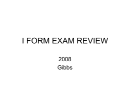 i form exam review - Episcopal Academy, The