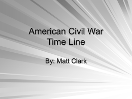 American Civil War Time Line
