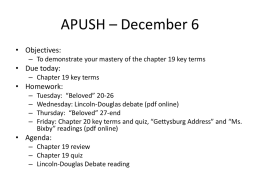APUSH – December 6