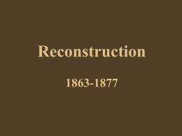 Reconstruction 1863-1877