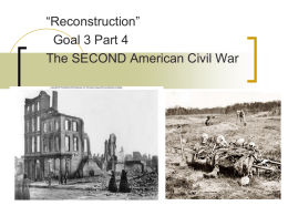 Goal 3 RECONSTRUCTION OUTLINE