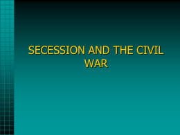 secession and the civil war