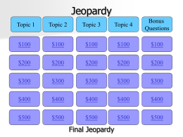 Jeopardy game