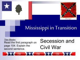 Mississippi in Transition