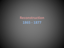 Reconstruction PowerPoint