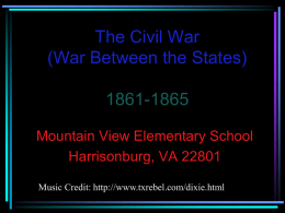 The Civil War - Westside Elementary School