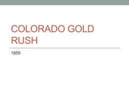 Colorado Gold Rush