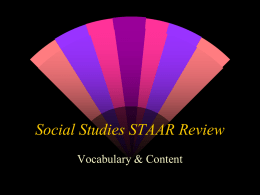 Social Studies TAKS Review