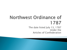 Northwest Ordinance of 1787