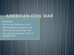 american civil war - HillcrestHighEnglish