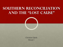 Reconstruction and Lost Cause