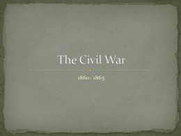 The Civil War - Marion County Public Schools