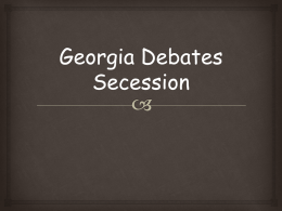 Georgia Debates Secession
