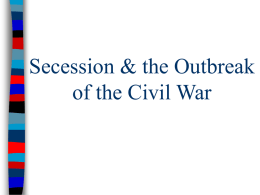 secession and the civil war