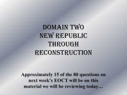 Domain Two New Republic Through Reconstruction