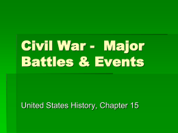 1861-1865 Civil War Major Battles Events