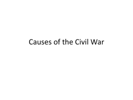 Causes of the Civil War