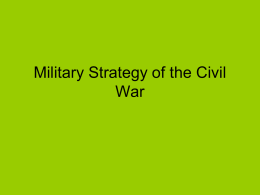 Civil War Military Strategies