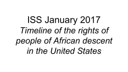 Timeline of African Americans` rights 2017x