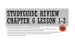 Studyguide Review Chapter 6 lesson 1-3