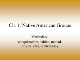 Ch. 1: Native American Groups