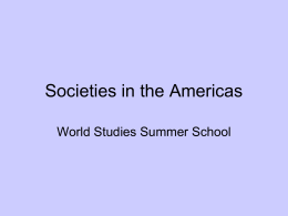 Societies in the Americas