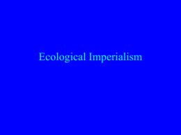 Ecological Imperialism - San Ramon Valley High School