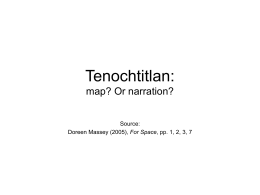 Tenochtitlan: map? Or narration?