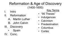 Reformation & Age of Discovery (1400