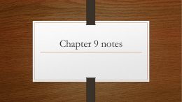 Chapter 9 notesx