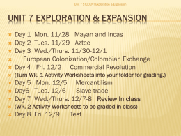 STUDENT Unit 7 Exploration and Expansionx