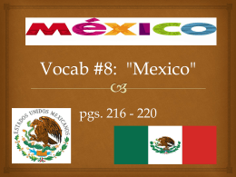 Vocab #8: "Mexico"