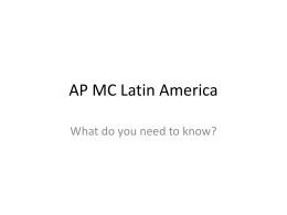 AP MC Latin America - White Plains Public Schools