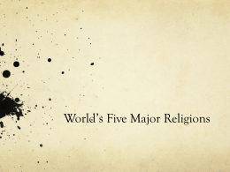 World’s Five Major Religions
