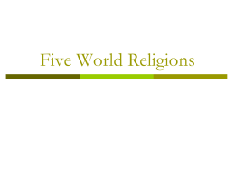 Five World Religions, 1