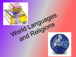 World Languages and Religions