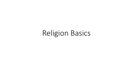 Religion Basicsx